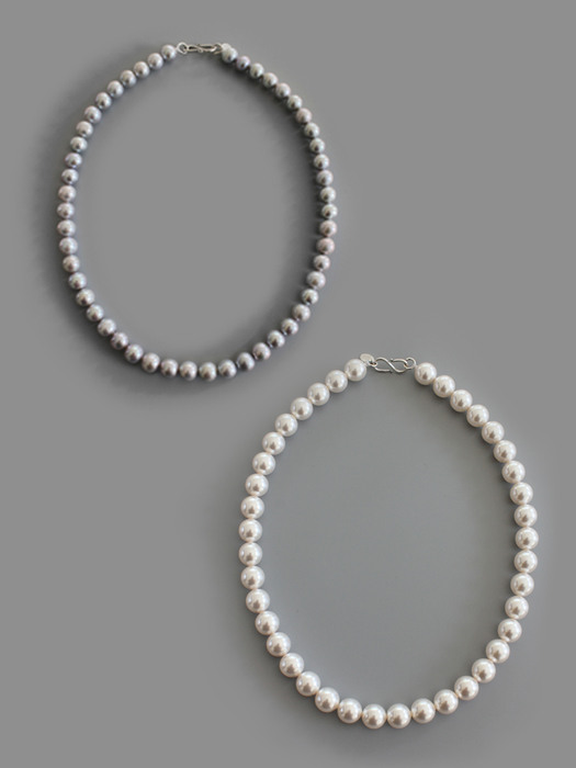 [단독]The Grey Pearl Necklace+The Basic Pearl Necklace 10mm