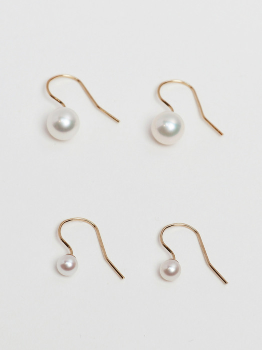 14K goldfilled hook cream pearl earring