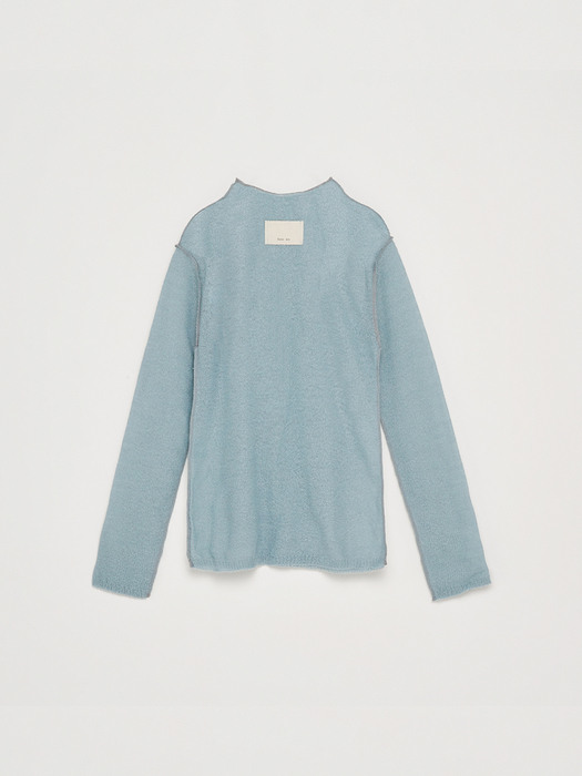 HALF TURTLE NECK KNIT PULLOVER IN MINT