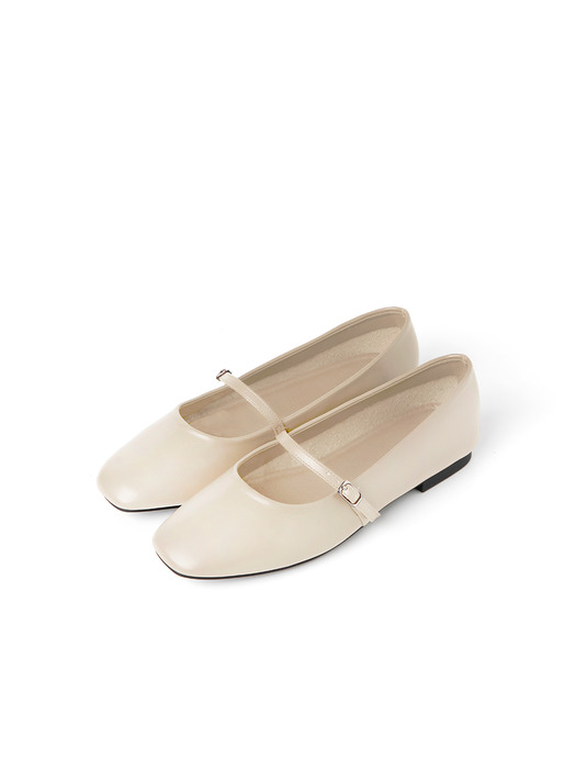 COMELY MARY JANE FLAT(Ivory)