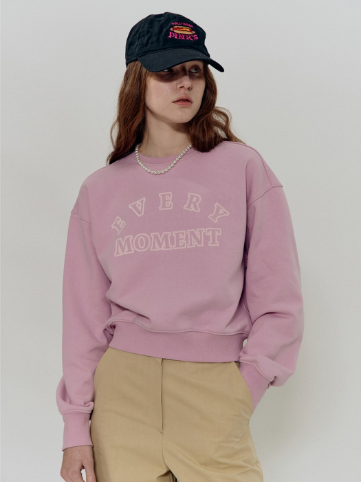 EVERY MOMENT cotton sweatshirt - PINK (HSTS2BH53P2)