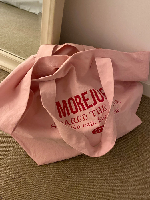 ☆送料・関税込☆more jude★JUJU ECOBAG PINK★ MOREJUDE☆韓国☆人気☆JUJU ECOBAG エコバッグ トートバッグ