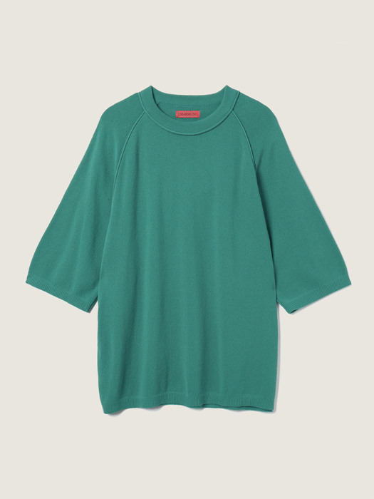 Organic cotton 100% raglan sleeve pullover_Jade