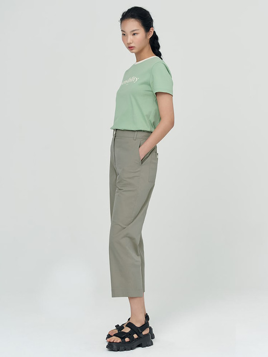 Signature Slim Straight Easy Pants  Khaki  Green(KE2321M01H)