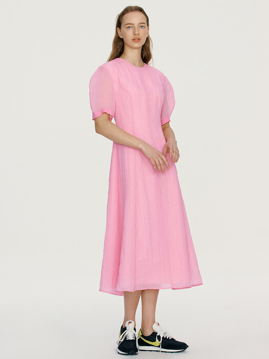 [N]POSITANO Bishop short sleeve dress (Pink)