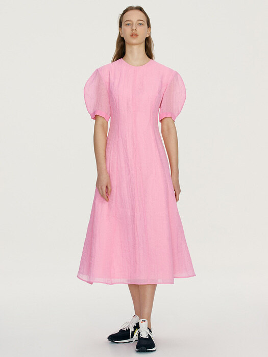 [N]POSITANO Bishop short sleeve dress (Pink)