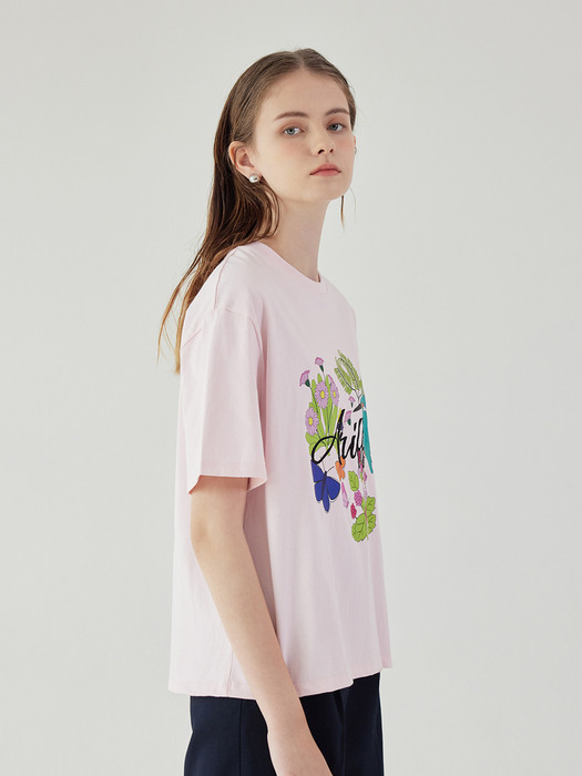 Floral A-T-shirt_PINK