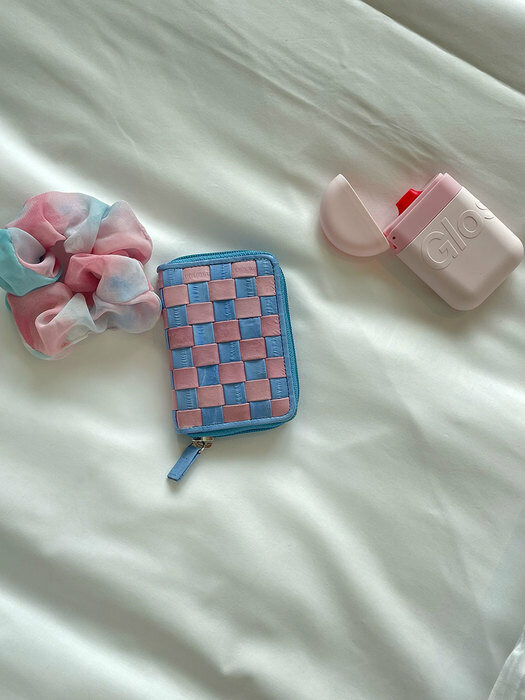 Checker board card wallet Cotton candy (체커보드카드지갑 코튼캔디)