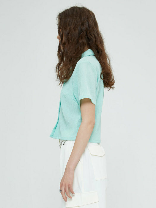 RELAXED CRINKLE SHIRT (MINT)