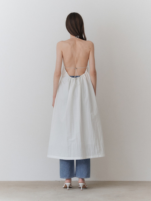 String Nylon Dress_White