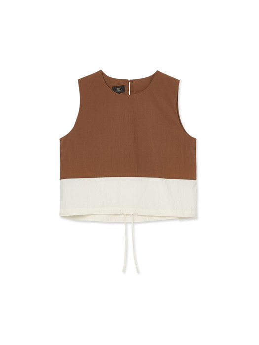 Women Easy Twotone Top_Brick