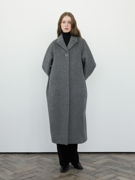 Volume Alpaca Coat-Grey