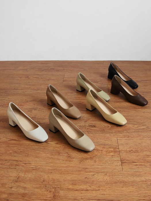 모아렌 스퀘어 미들힐 (5cm)