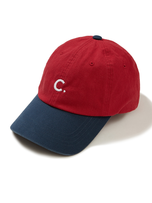 Basic Fit Ball Cap Colorblock (Red)