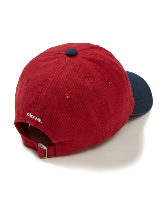 Basic Fit Ball Cap Colorblock (Red)