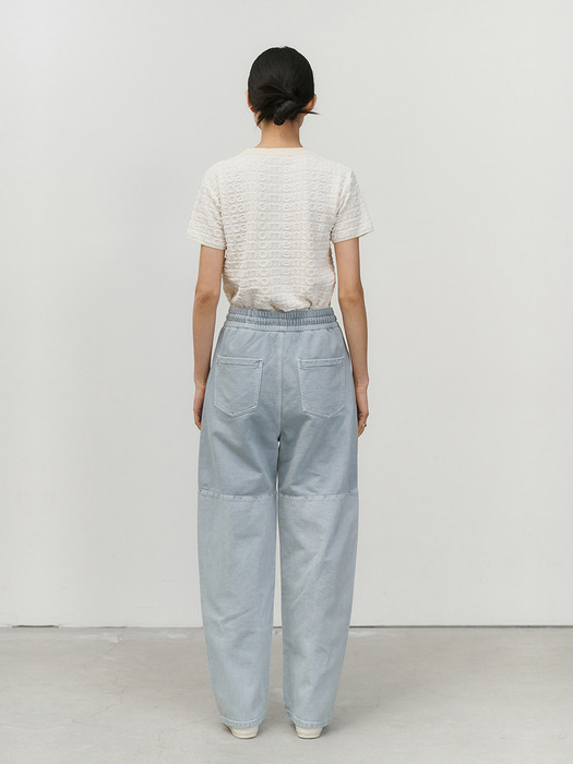 아모멘토]DRAWSTRING DENIM PANTS (BLUE GREY)