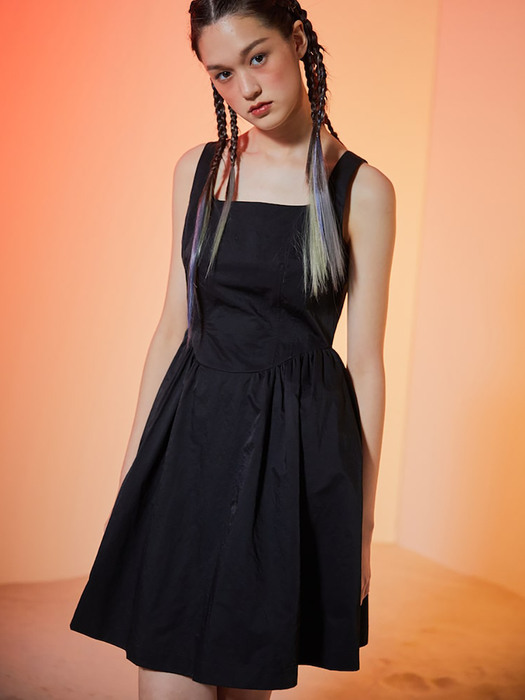 Sleeveless Bustier Dress  Black (KE3371M095)