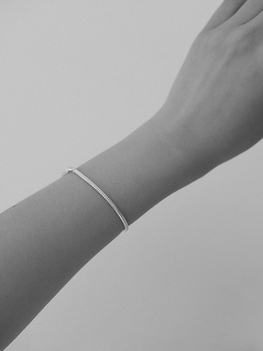 Basic Bold Bracelet (silver925)(2color)