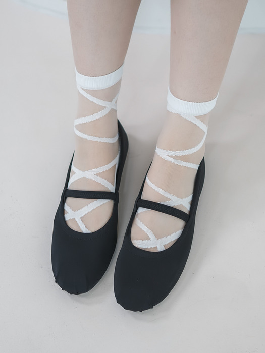 [선물포장]viola see through socks 3colors