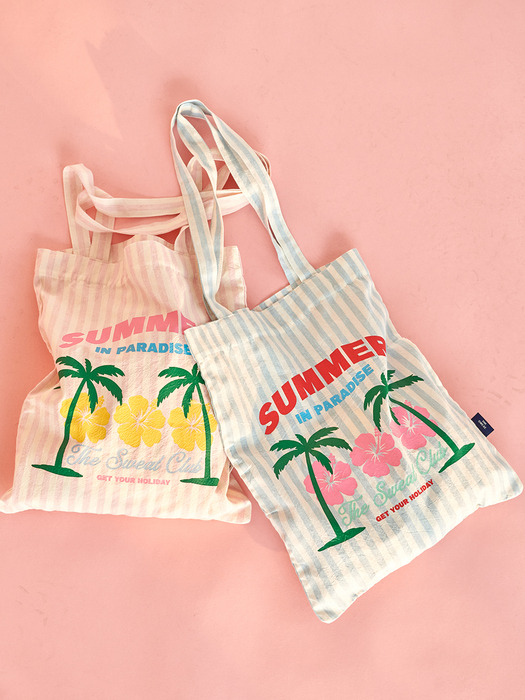 Summer Striped Eco Bag(PINK)