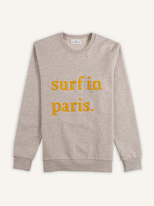 SWEATSHIRT SURF IN PARIS_GREY/YELLOW