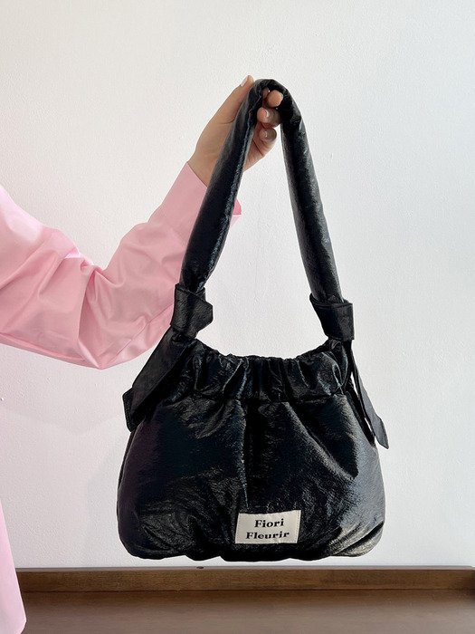 Lottie tote shoulder bag _Shine Black