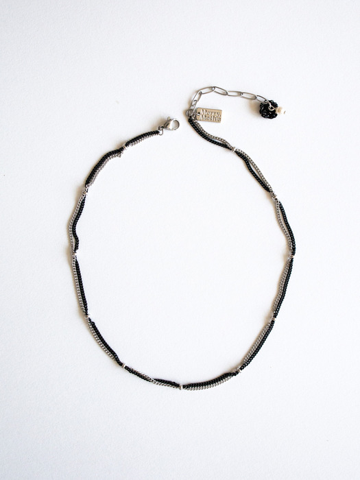Black and Silver chain necklace