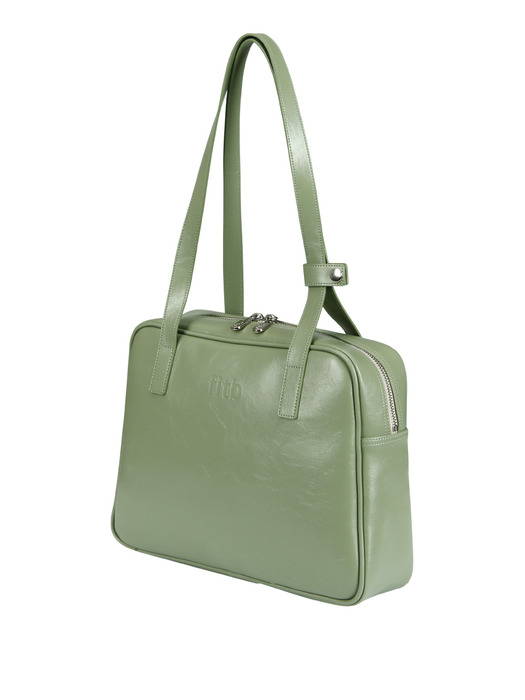 Trapezoid Middle Shoulder Bag (mint)