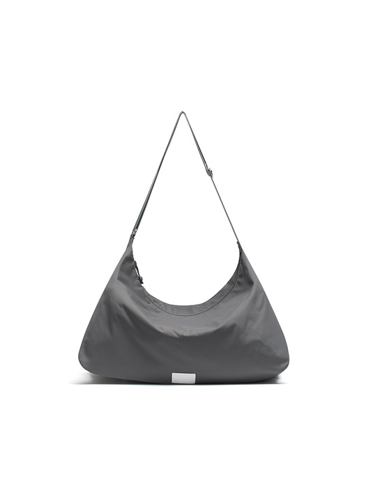 FABRIC HOBO BAG - GREY