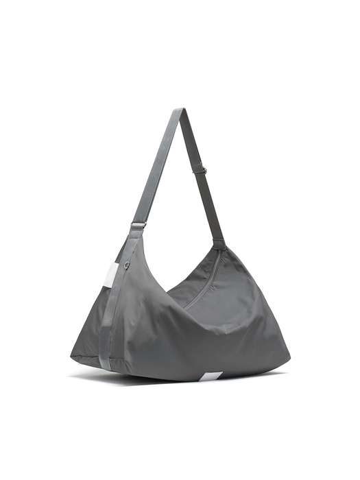 FABRIC HOBO BAG - GREY