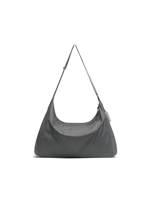 FABRIC HOBO BAG - GREY