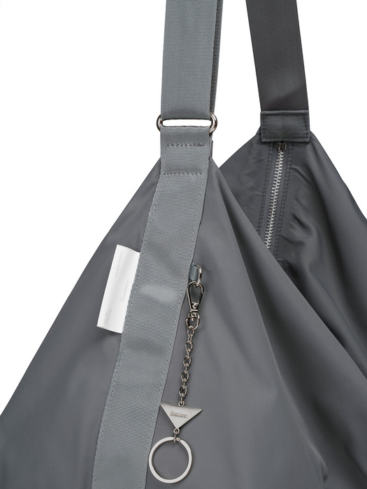 FABRIC HOBO BAG - GREY