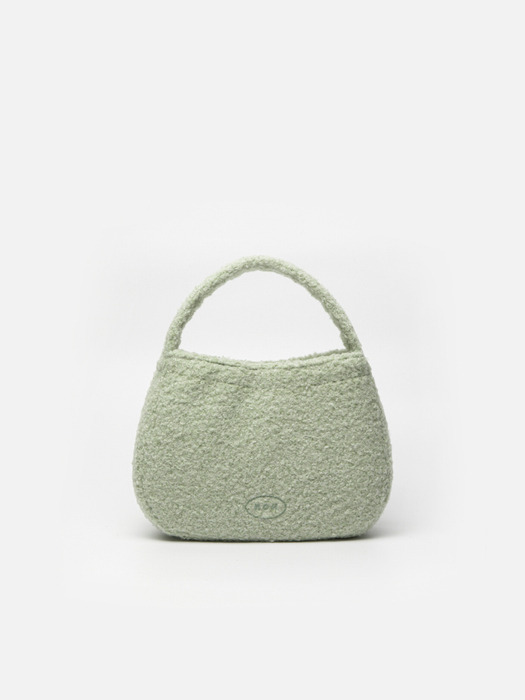 Curly tote bag Boucle Permanent mint