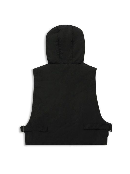 player hood vest black