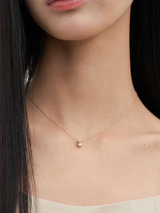 [단독] Piggyback Heart Set (earring + necklace)