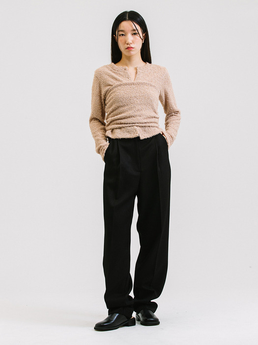 Solid Twill Tuck Pants (2 Color)