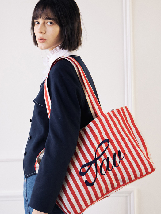 TAV Signature Stripe Big Bag-Blue