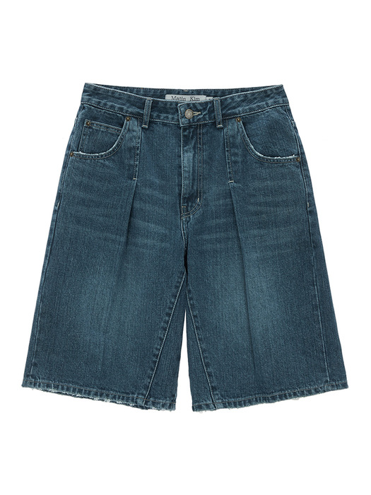 BERMUDA SELVEDGE DENIM PANTS IN BLUE