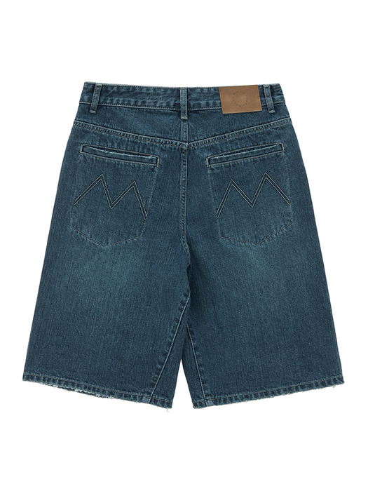 BERMUDA SELVEDGE DENIM PANTS IN BLUE