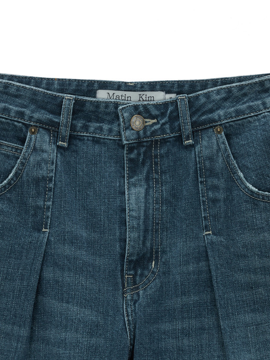 BERMUDA SELVEDGE DENIM PANTS IN BLUE