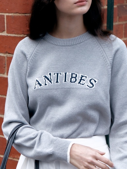 antibes jacquard knit - gray