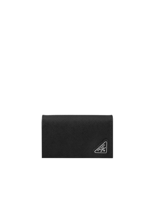 24SS 프라다 2MC122 QHH F0002 사피아노 삼각 로고 카드 홀더 블랙