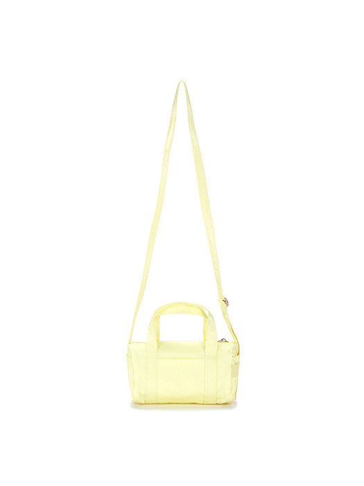 GLOSSY LOGO SPORTY MINI DUFFEL BAG IN LIGHT YELLOW