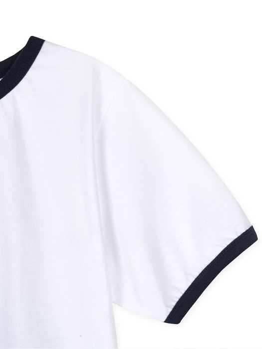 우먼즈 에센셜 로고  크롭 티셔츠(WHITE)