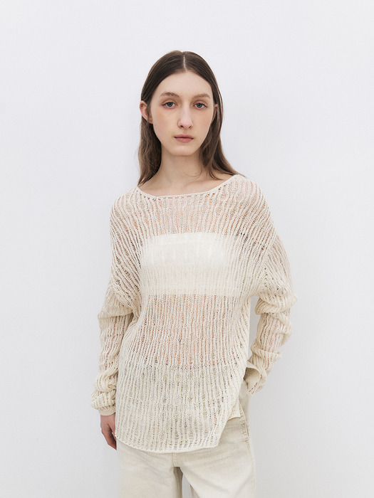 TFR LOOSE FIT NETTING KNIT_3COLORS