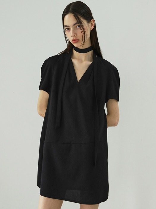 modern mini dress_black