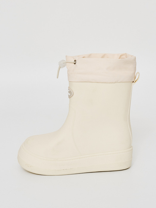 레인부츠 RE-RAIN SHIRRING BOOTS IVORY