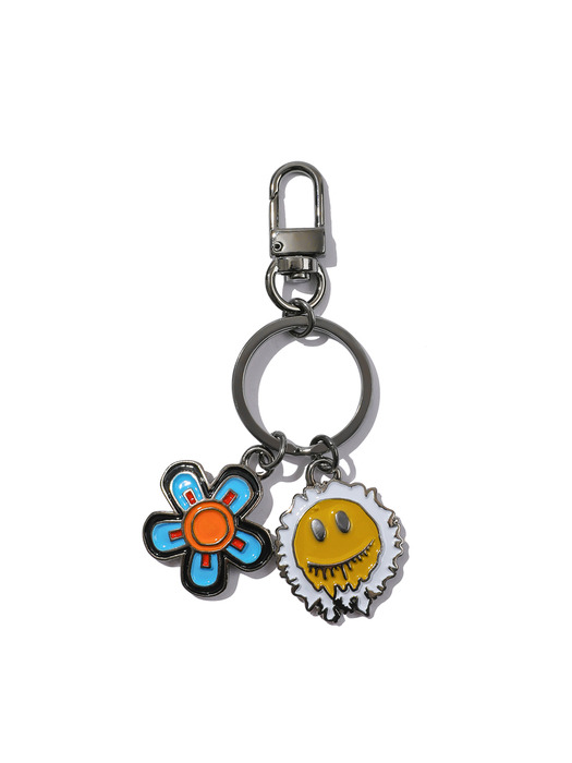 DOUBLE LOGO KEY RING