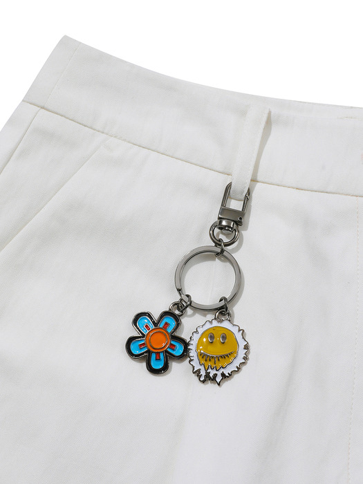 DOUBLE LOGO KEY RING