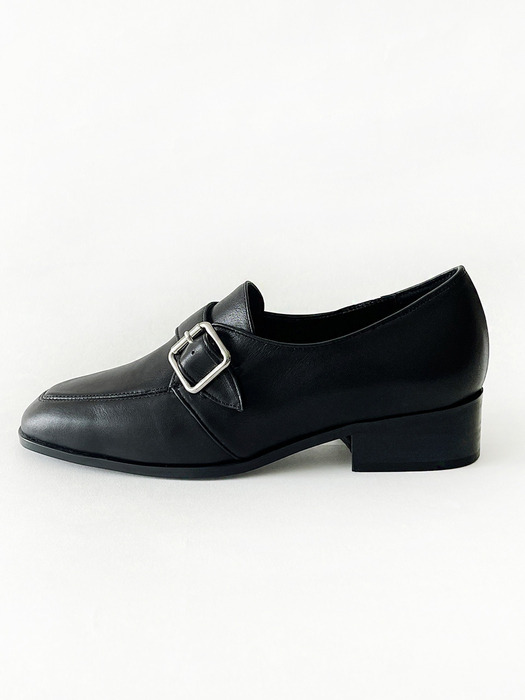 Monk strap loafer_black 3cm ODR219097